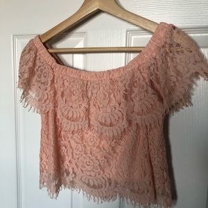 Off the shoulder lace top